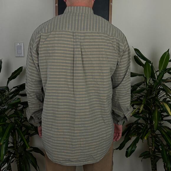 LL Bean Vintage Striped Boxy Button Up - Picture 4 of 5